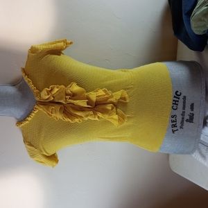 L.A.M.B Wisteria Collection Yellow button top